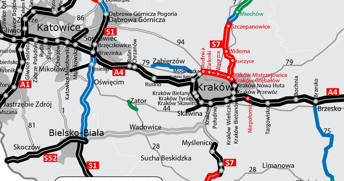 GDDKiA ogłosiła przetarg na dokumentację dla rozbudowy węzła A4 Kraków Południe