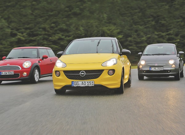Opel Adam kontra Mini One i Fiat 500: porównanie eleganckich mieszczuchów