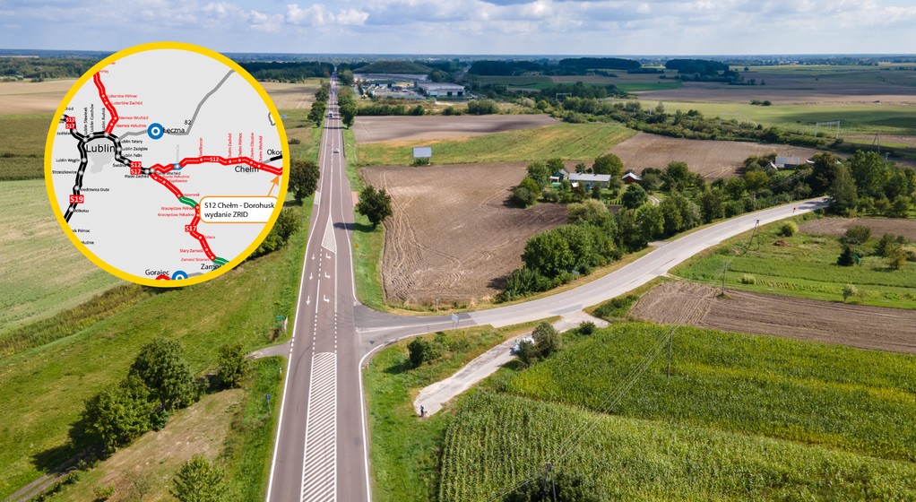 Droga S12 Chełm - Dorohusk - mapa