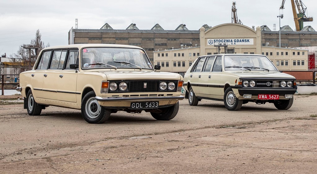 Polski Fiat 125p i FSO Polonez w wersji Long - przedłużane auta z FSO