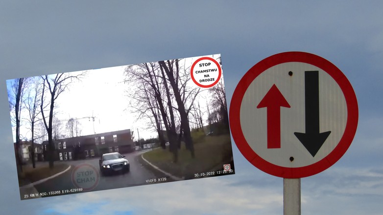 Kierowca na złość blokował drogę