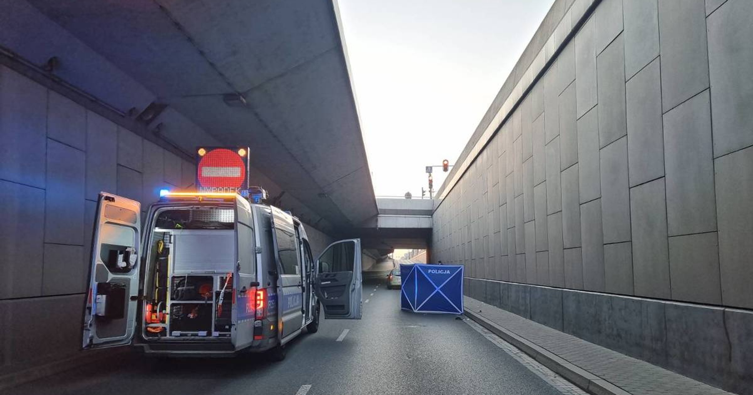 Łódź tunel wypadek