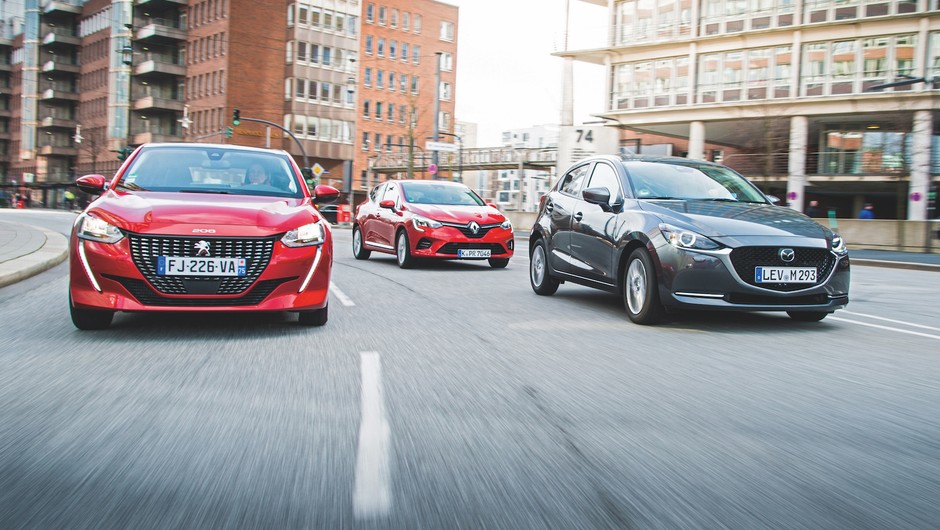 Porównanie aut miejskich: Renault Clio, Peugeot 208, Mazda 2