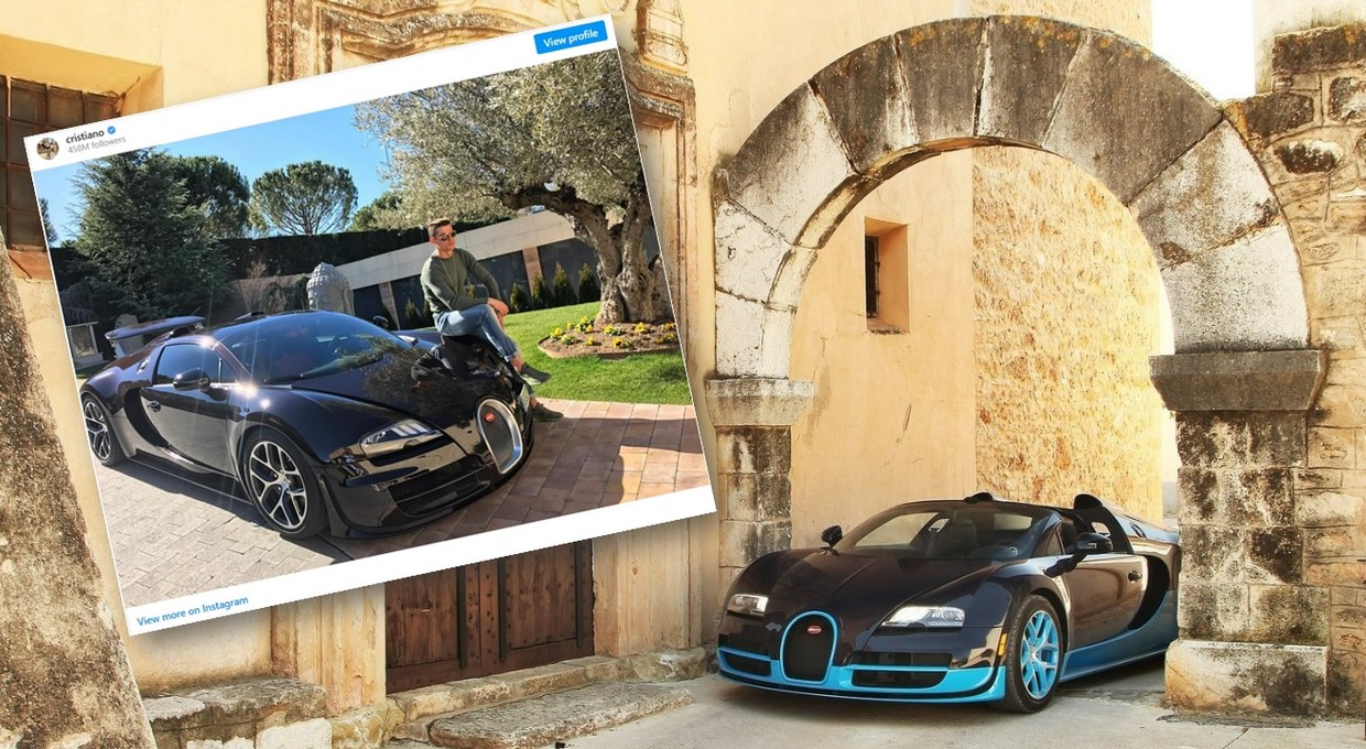 Cristiano Ronaldo musi "wyklepać" swoje Bugatti Veyron Vitesse. Rozbił je ochroniarz