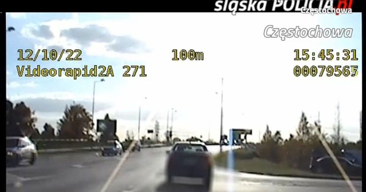 Nie reagował na sygnały policji. Radiowóz musiał zajechać mu drogę