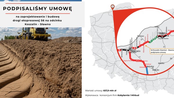 Wiemy, kiedy droga ekspresowa S6 połączy Koszalin ze Sławnem