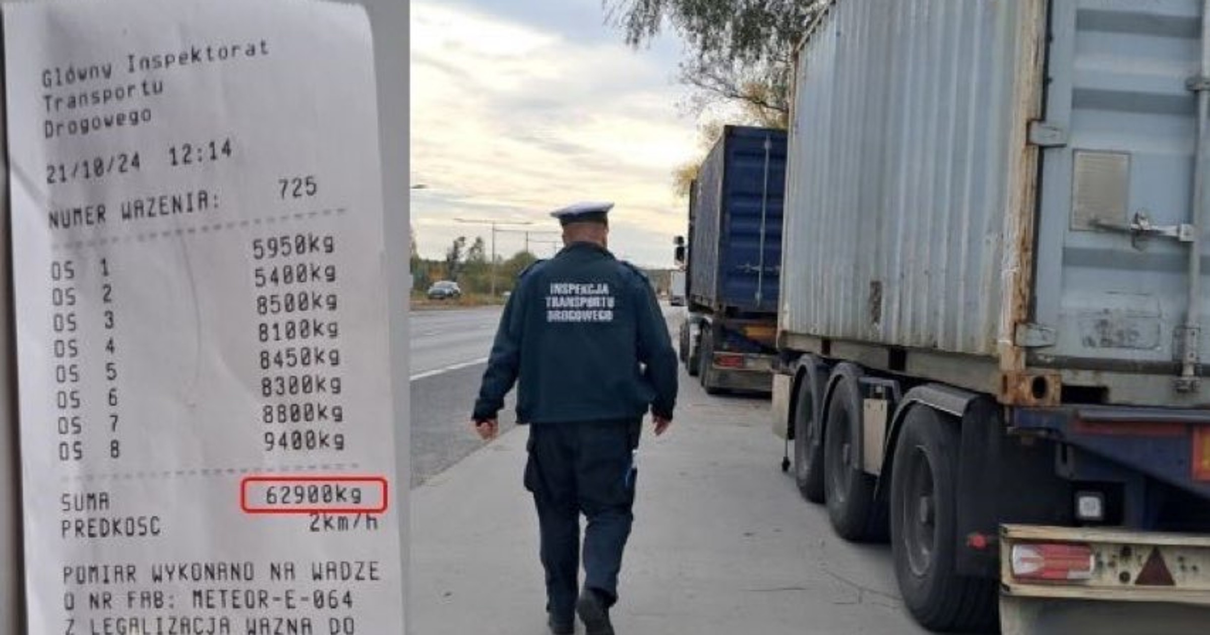 Kierowca przewoził za dużo cukru i został zatrzymany przez ITD