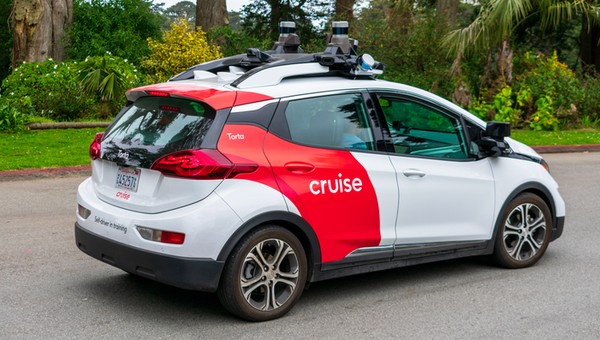 Autonomiczny Chevrolet Bolt podczas testów przez firmę Cruise LLC w San Francisco | zdj. ilustracyjne