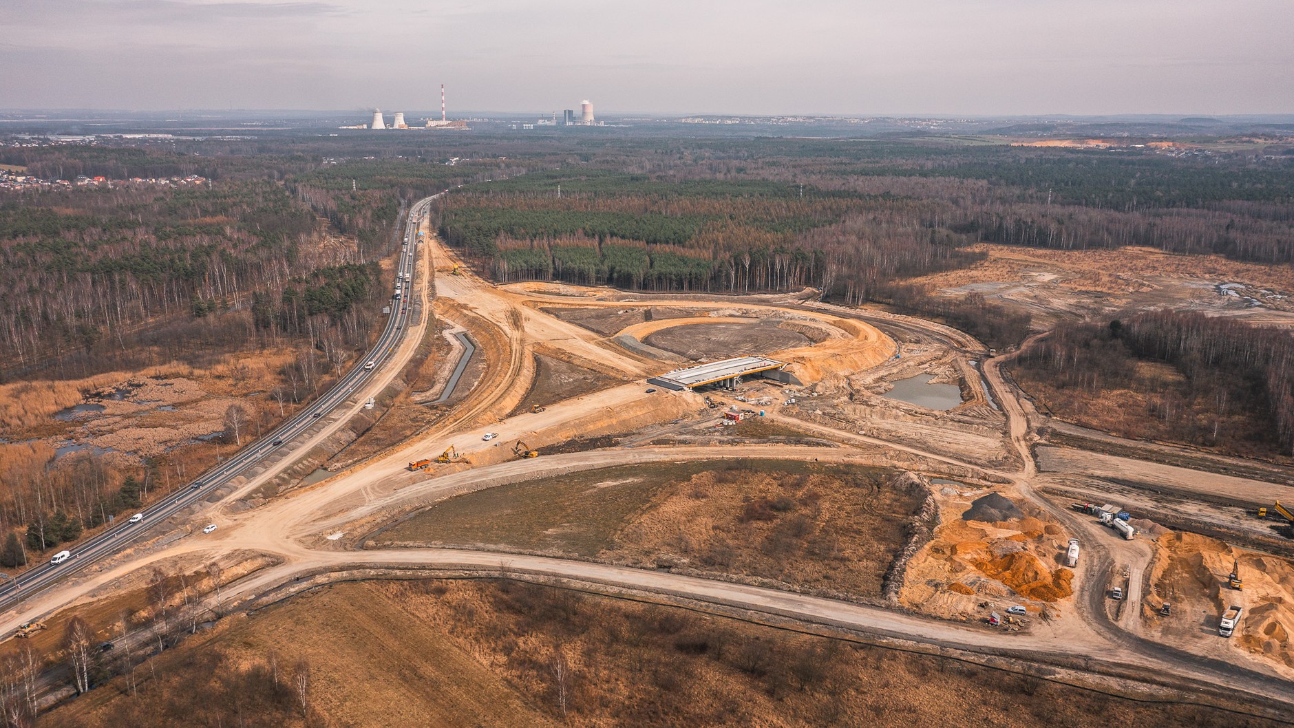 Prace przy budowie trasy S1 Mysłowice-Bieruń