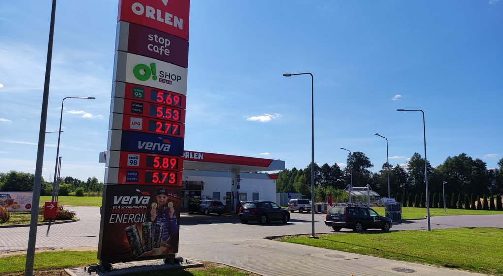 Cena LPG na stacji Orlen wrzesień 2021