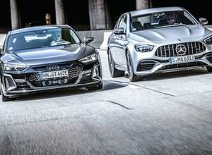 Audi RS e-tron GT i Mercedes-AMG E 63 S 4Matic+  – cisza elektryka kontra ryk V8