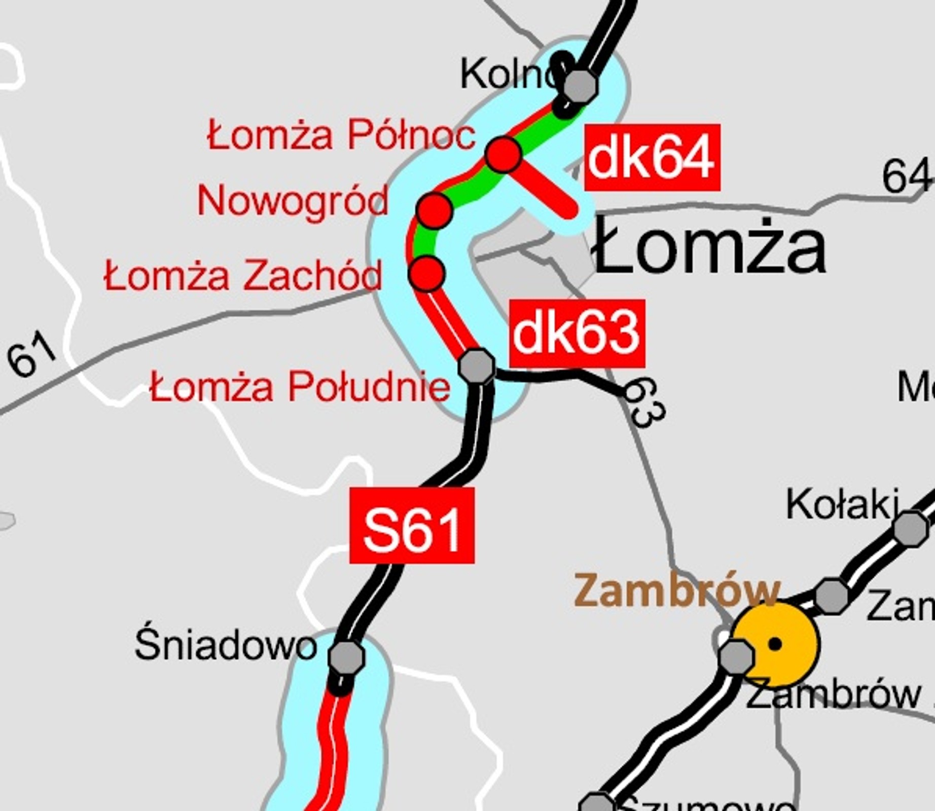 S61 Łomża Południe - Łomża Zachód