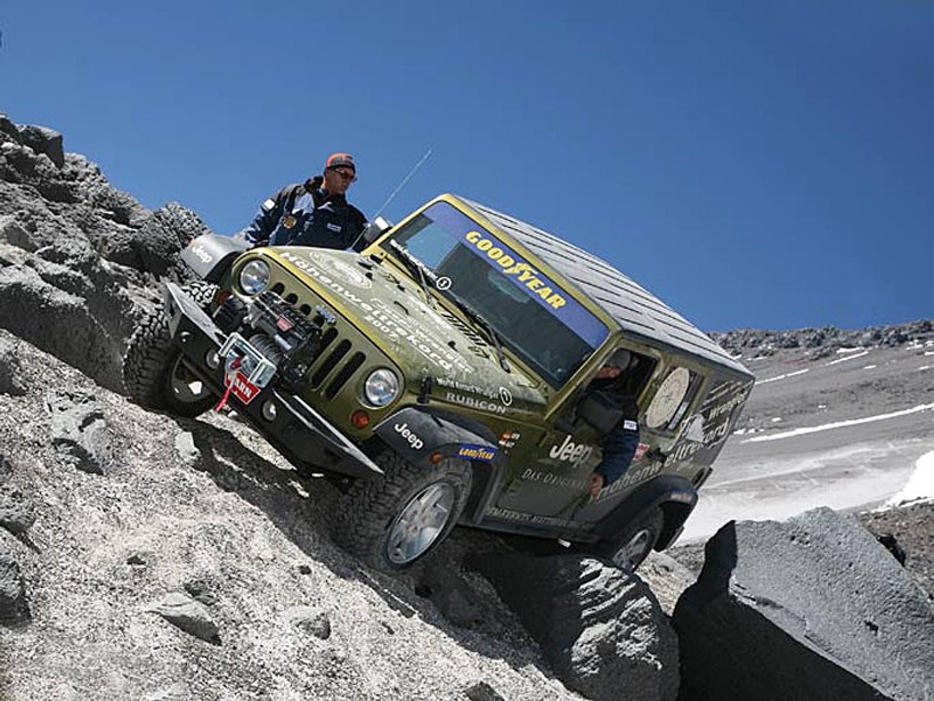 Jeepem Wrangler Unlimited Rubicon na wysokość 6646 m n. p. m.