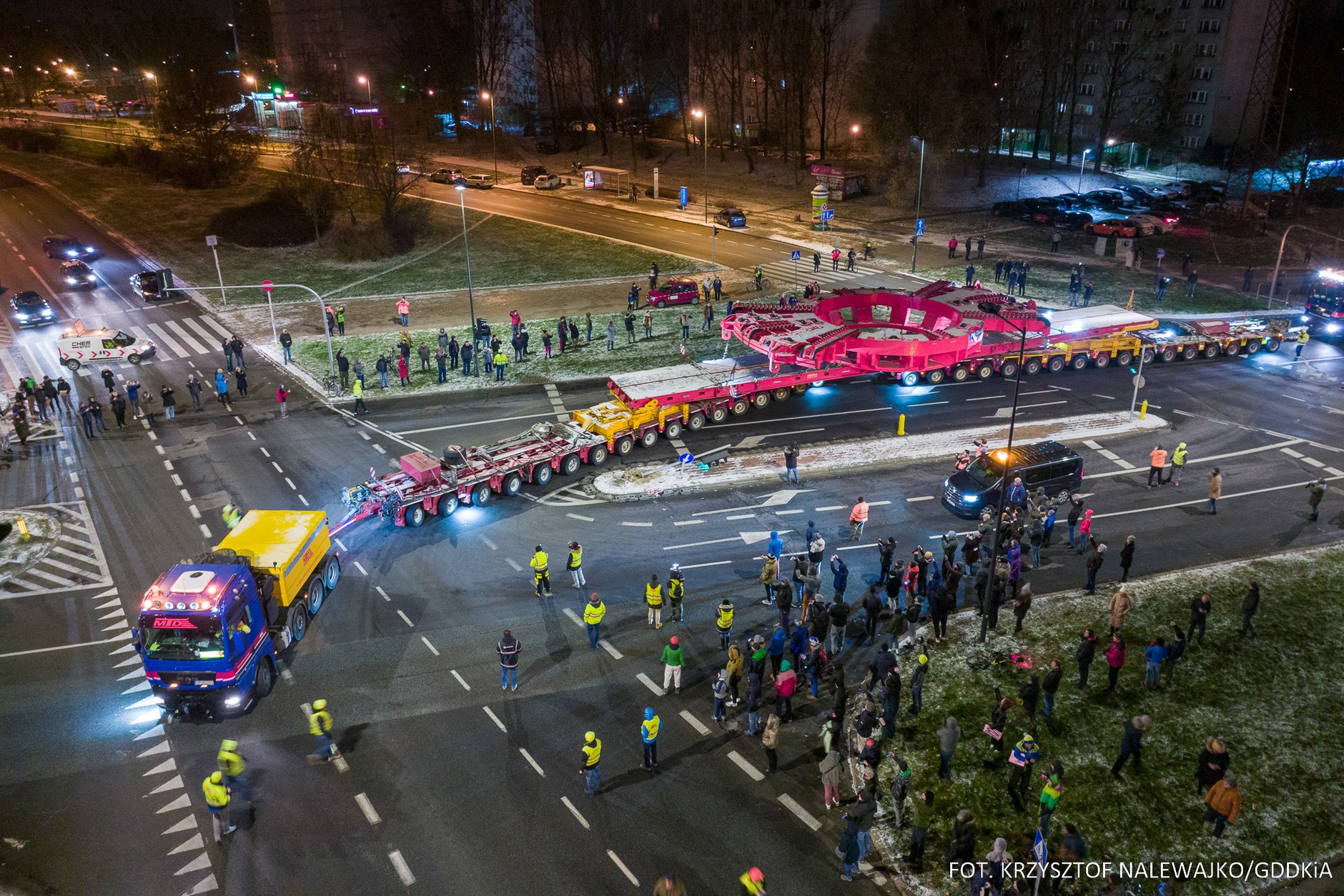 Transport tarczy TBM