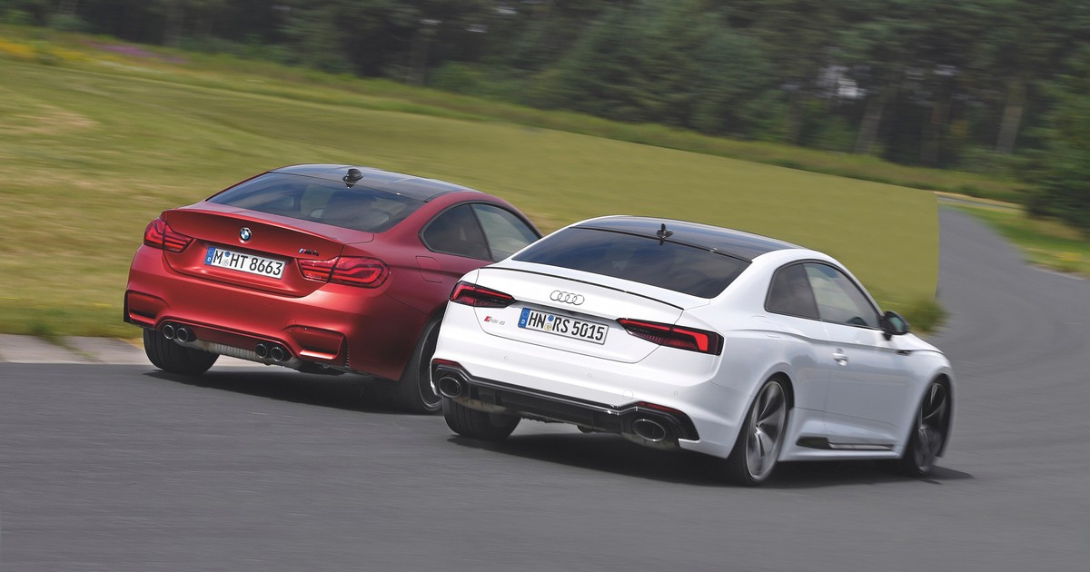 Jeden prycha, drugi dymi - Audi RS5 kontra BMW M4 na torze