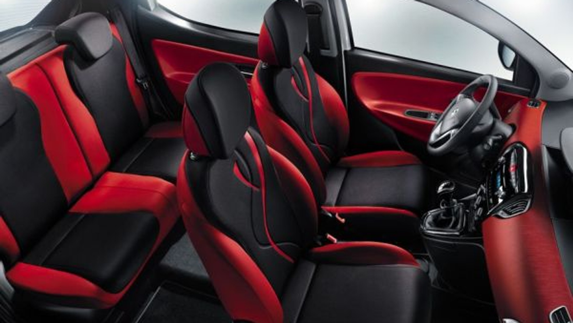 Lancia Ypsilon Black&Red - wnętrze