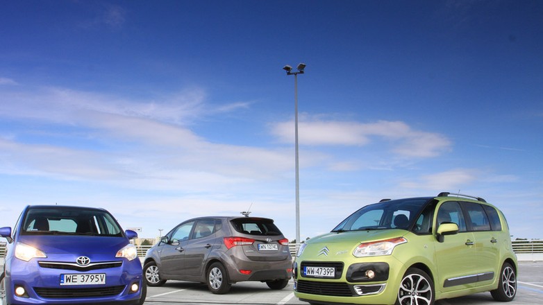 Toyota Verso S kontra Hyundai ix20 i Citroen C3 Picasso: czy to vany idealne na miasto?