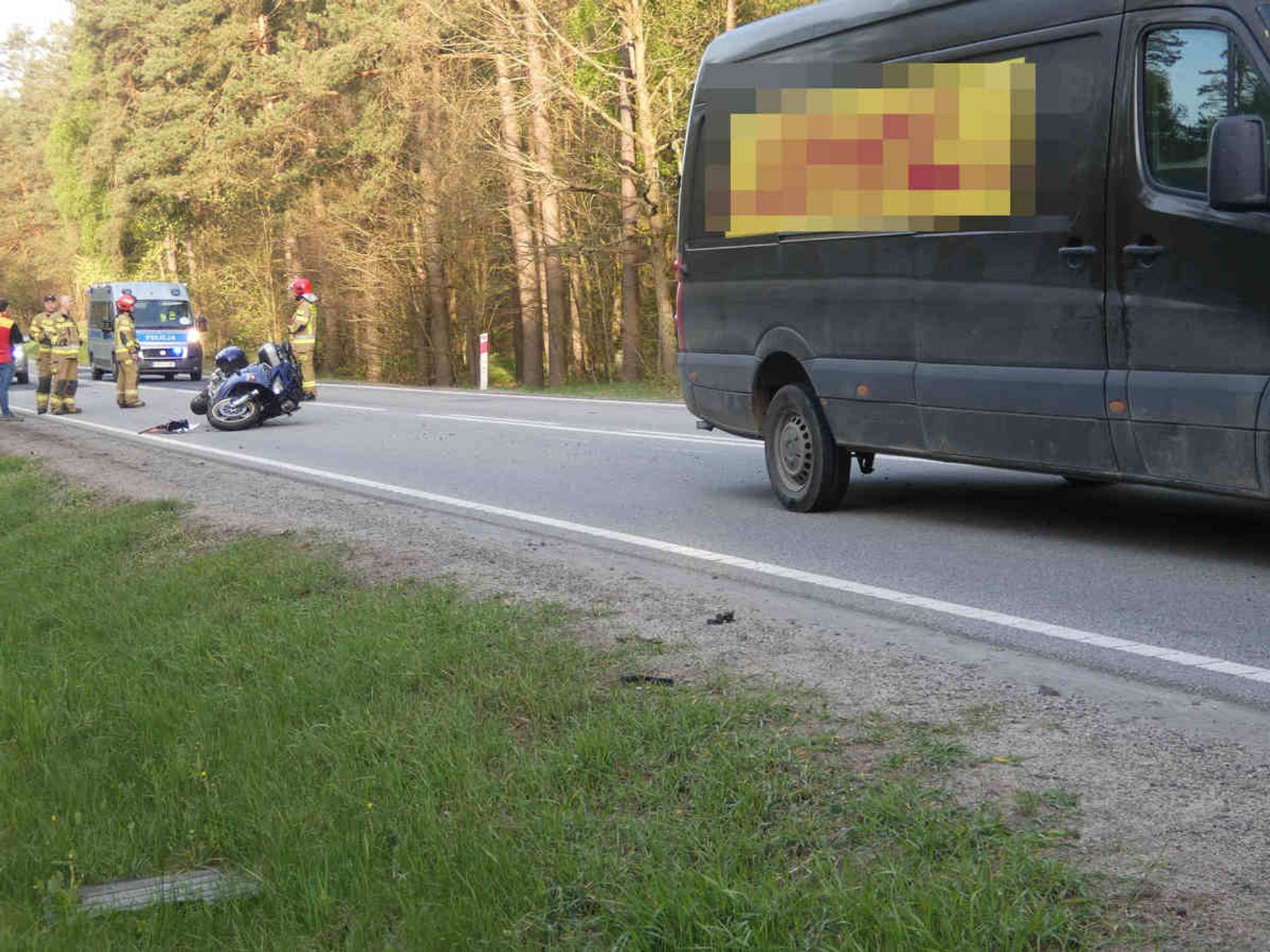 Wypadek na DK20 w Kłobuczynie