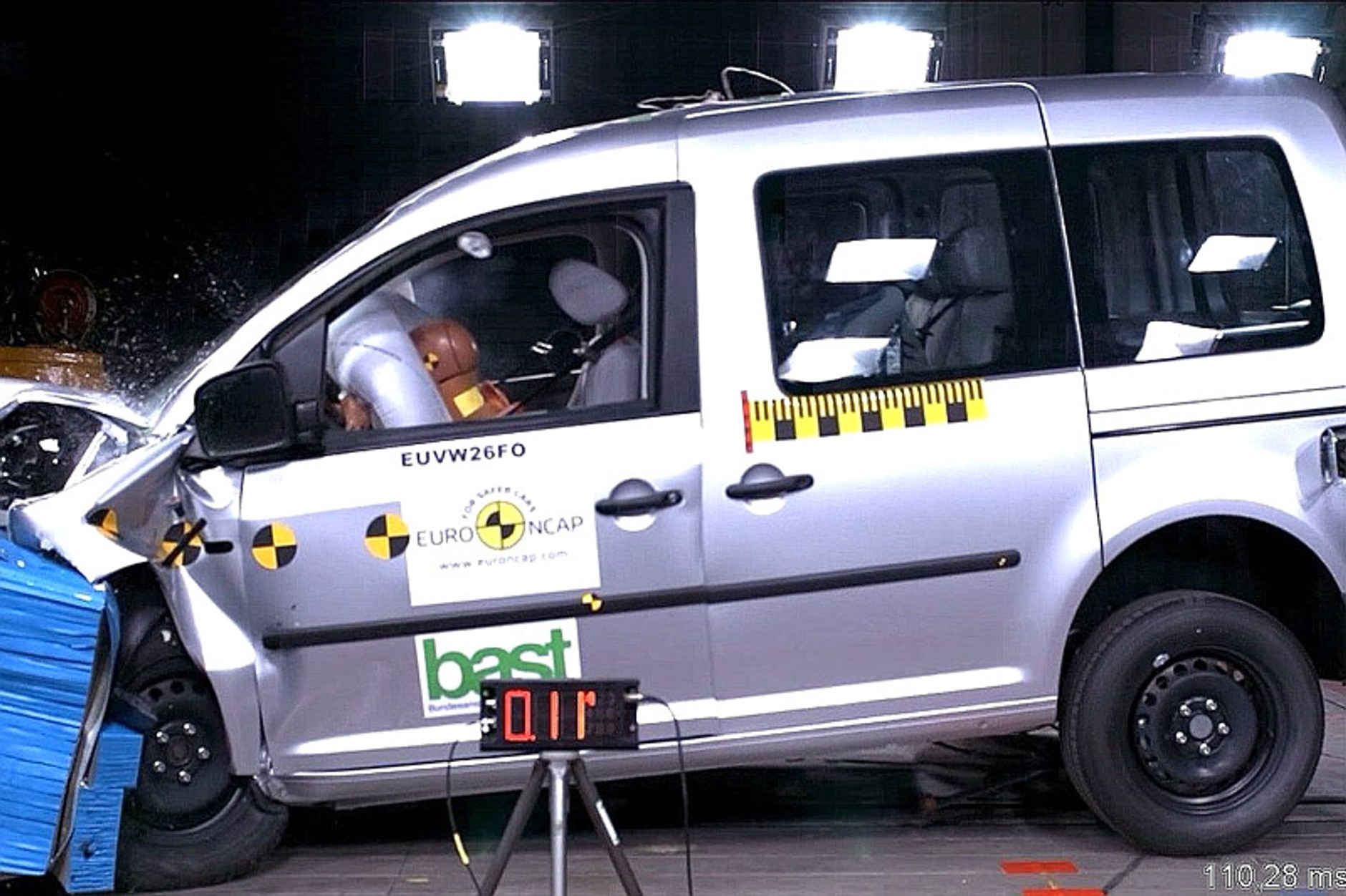 EuroNCAP: Volkswagen Caddy Life - 4 gwiazdki bez ochrony głowy