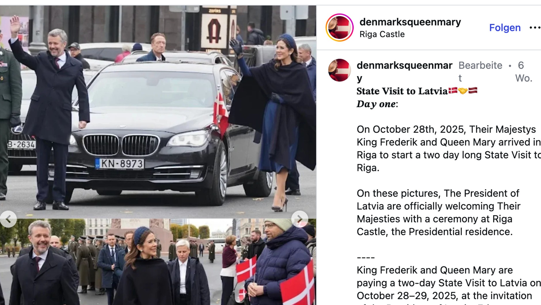 Wizyta duńskiej królowej w Łotwie. Nie, tej limuzyny nie podstawiła polska ambasada!