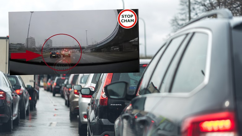 Wideo z Warszawy trafiło do sieci. Internauci nie wytrzymali (fot. screen: YouTube/STOPCHAM)