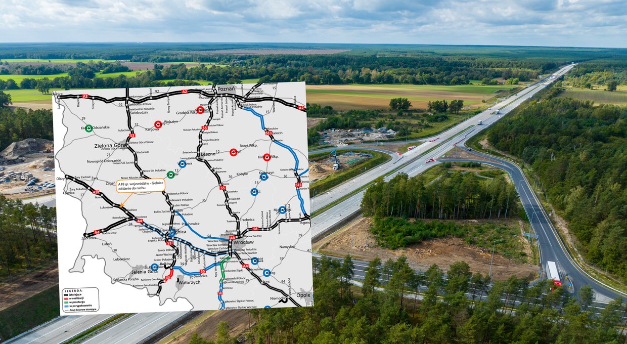 Cała autostrada A18 w końcu gotowa [MAPA]