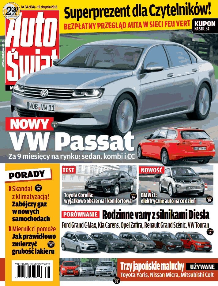 Nowy numer tygodnika Auto Świat 34/2013 już w kioskach!