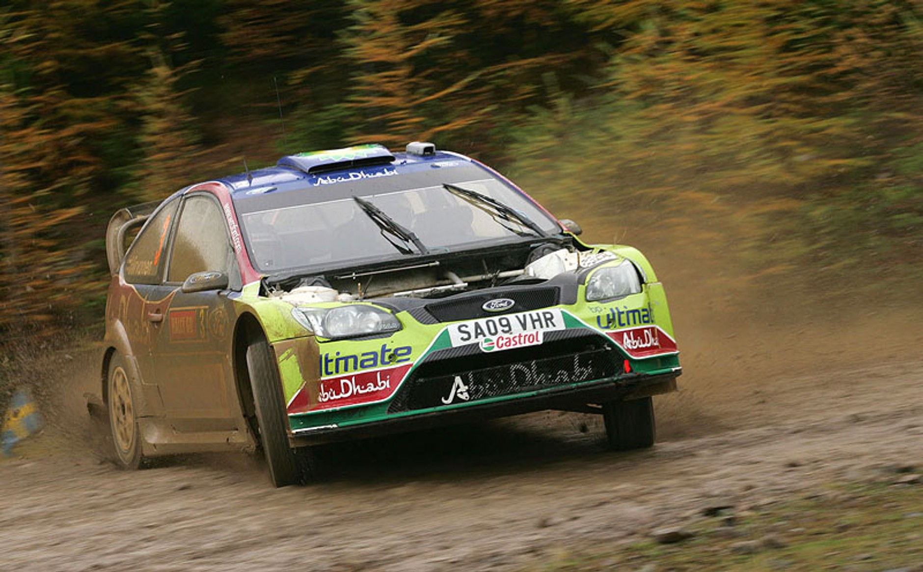 Rajd Wielkiej Brytanii 2009: mistrz świata Loeb w akcji - fotogaleria Rallyworld©Willy Weyens