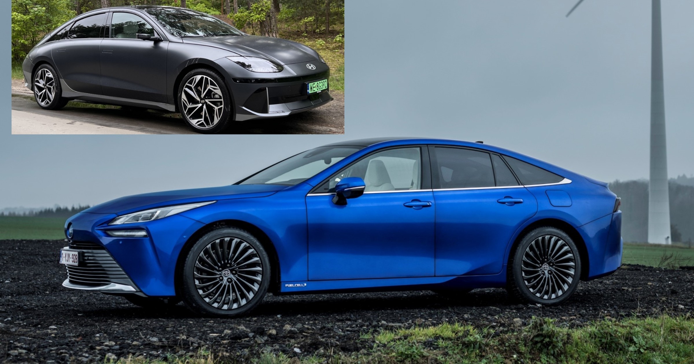 Toyota Mirai (główne zdjęcie) i Hyundai Ioniq 6