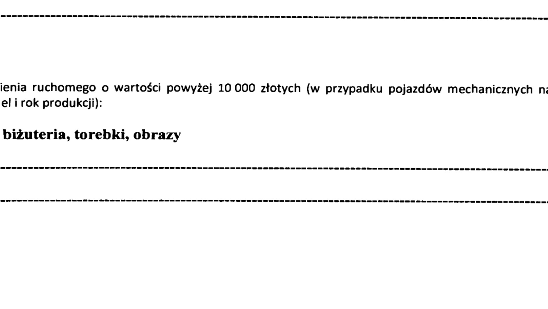 Oświadczenie majątkowe Sylwi Spurek: w rubryce dotyczącej posiadanych ruchomości ani słowa o samochodach. Informację o tym, że europosłanka posiada jednak auto, znajdziemy w rubryce dotyczącej zobowiązań finansowych (umowa leasingu).