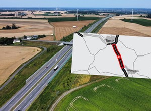 Autostrada A1 pomiędzy Toruniem i Włocławkiem będzie szersza. Rozstrzygnięto przetarg