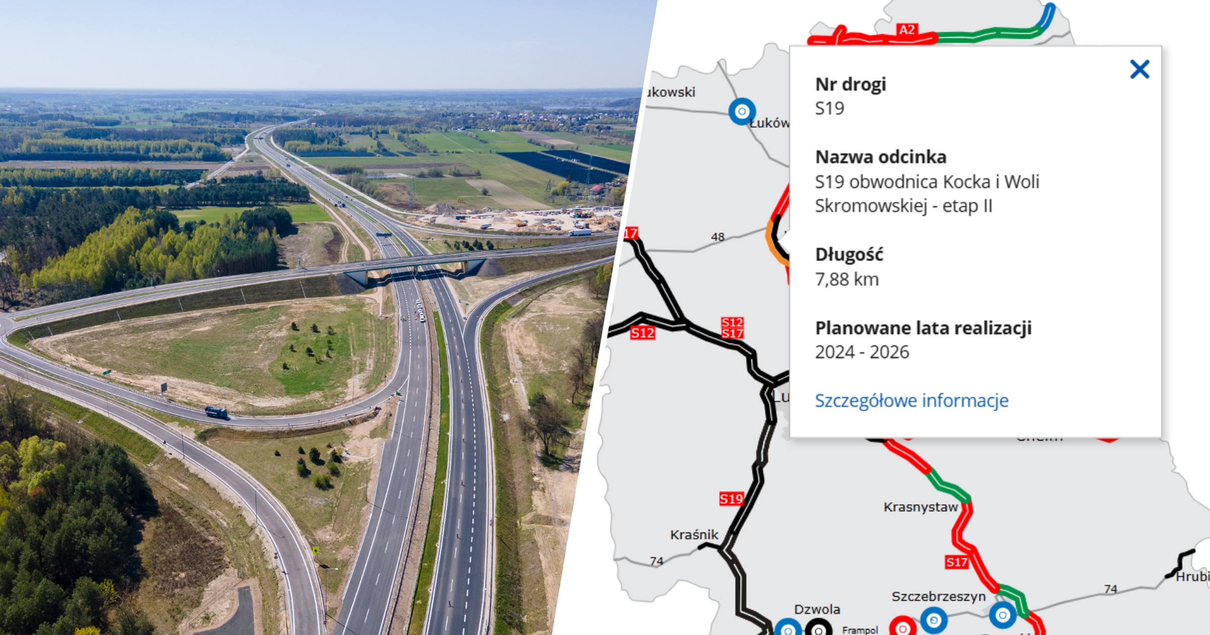 Budowa drugiej jezdni obwodnicy Kocka i Woli Skromowskiej zbliża się do końca