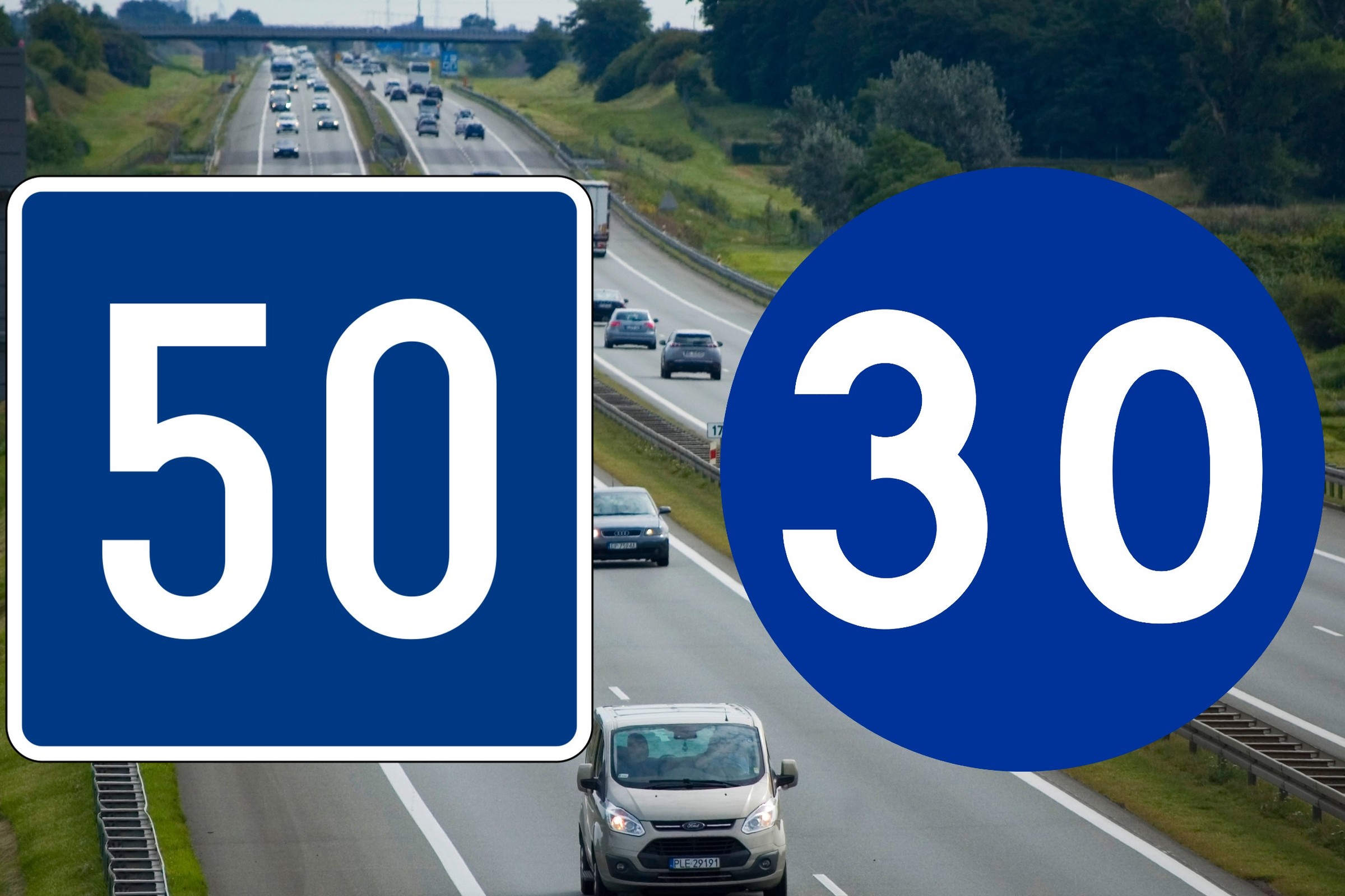 Dwa prawie identyczne znaki z liczbami. Mają inne znaczenie, ale kierowcy ich nie rozróżniają