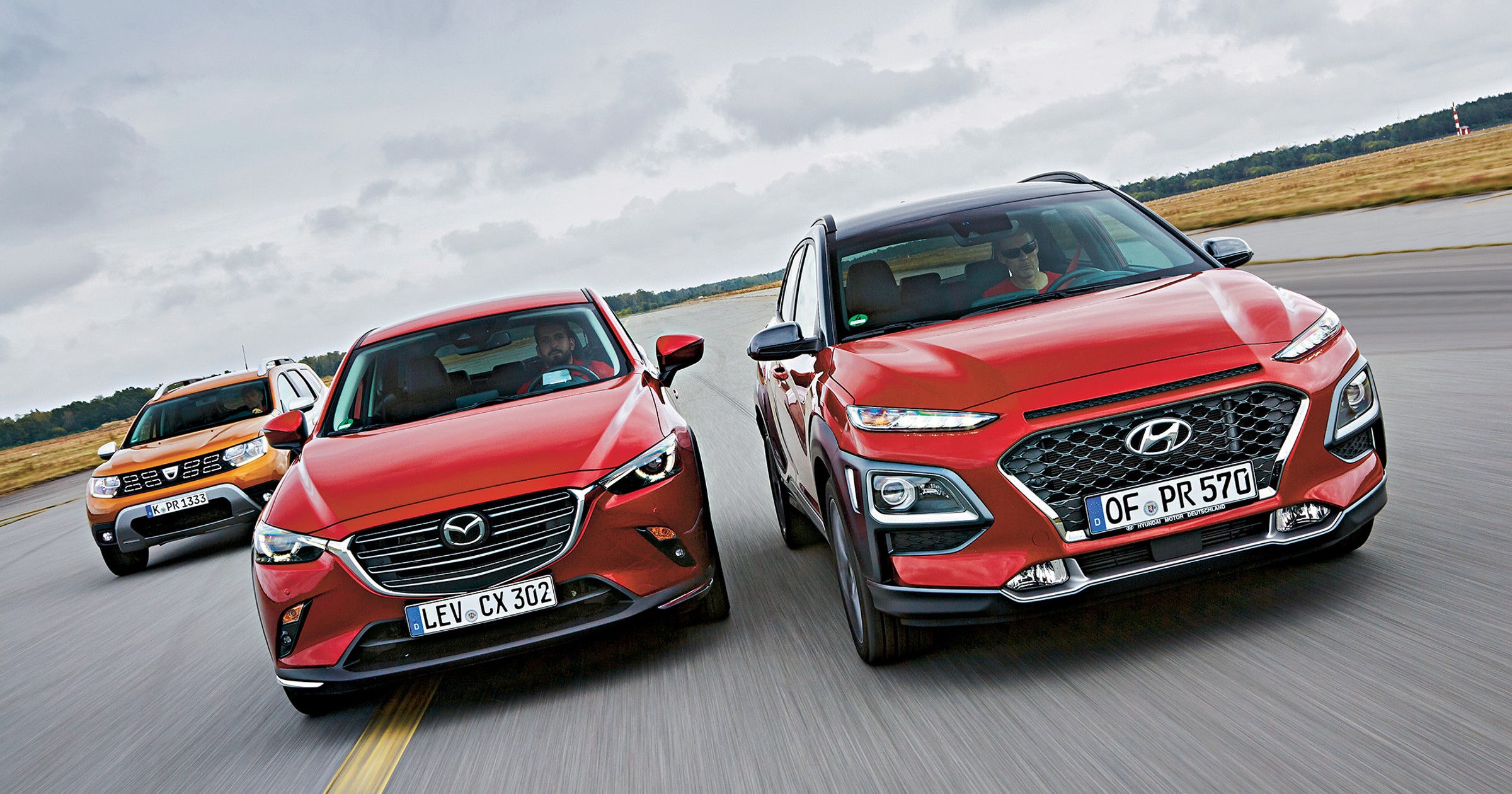Dacia Duster kontra Mazda CX-3 i Hyundai Kona - czy tani SUV pokona drogich konkurentów?