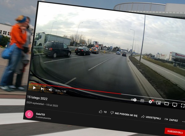 Policjant ominął auto przed przejściem dla pieszych. Poniósł konsekwencje [Nagranie]