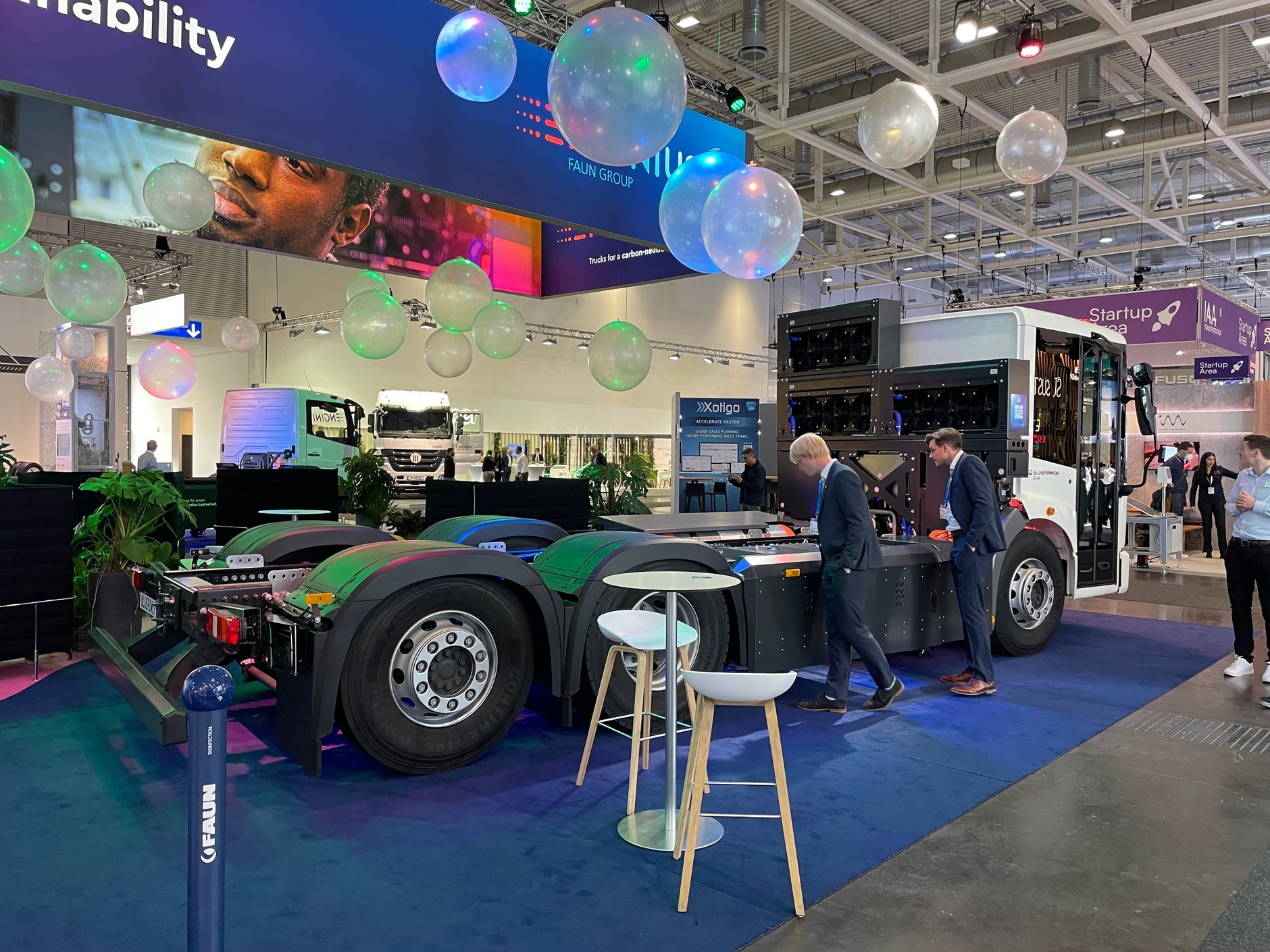 Podwozie wodorowej ciężarówki do zabudowy.