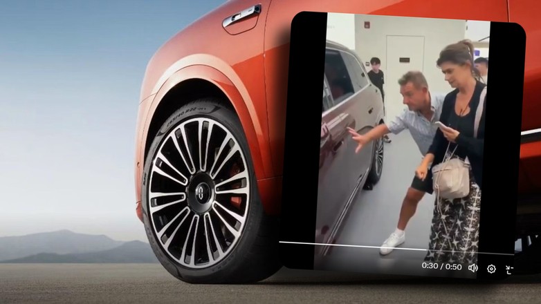 Otwieranie drzwi w chińskim SUV-ie. Potrzebna była pomoc obsługi salonu