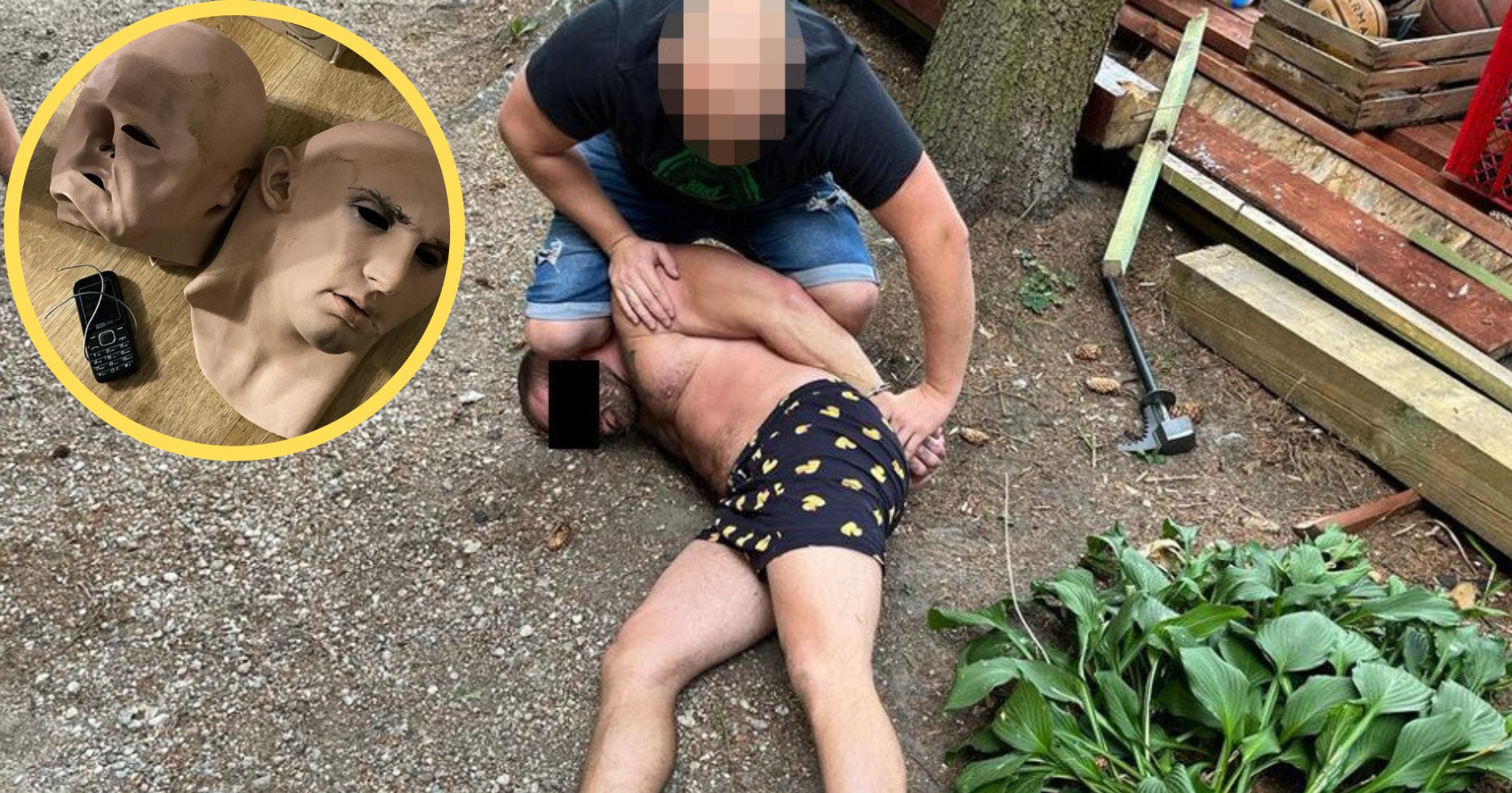 Policja wyciągnęła pasera w samej bieliźnie w kaczuszki