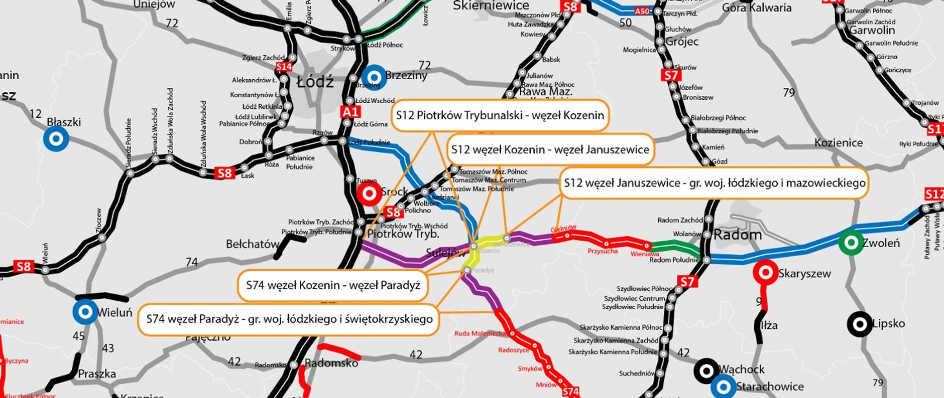 Ważne decyzje dla dróg S74 i S12