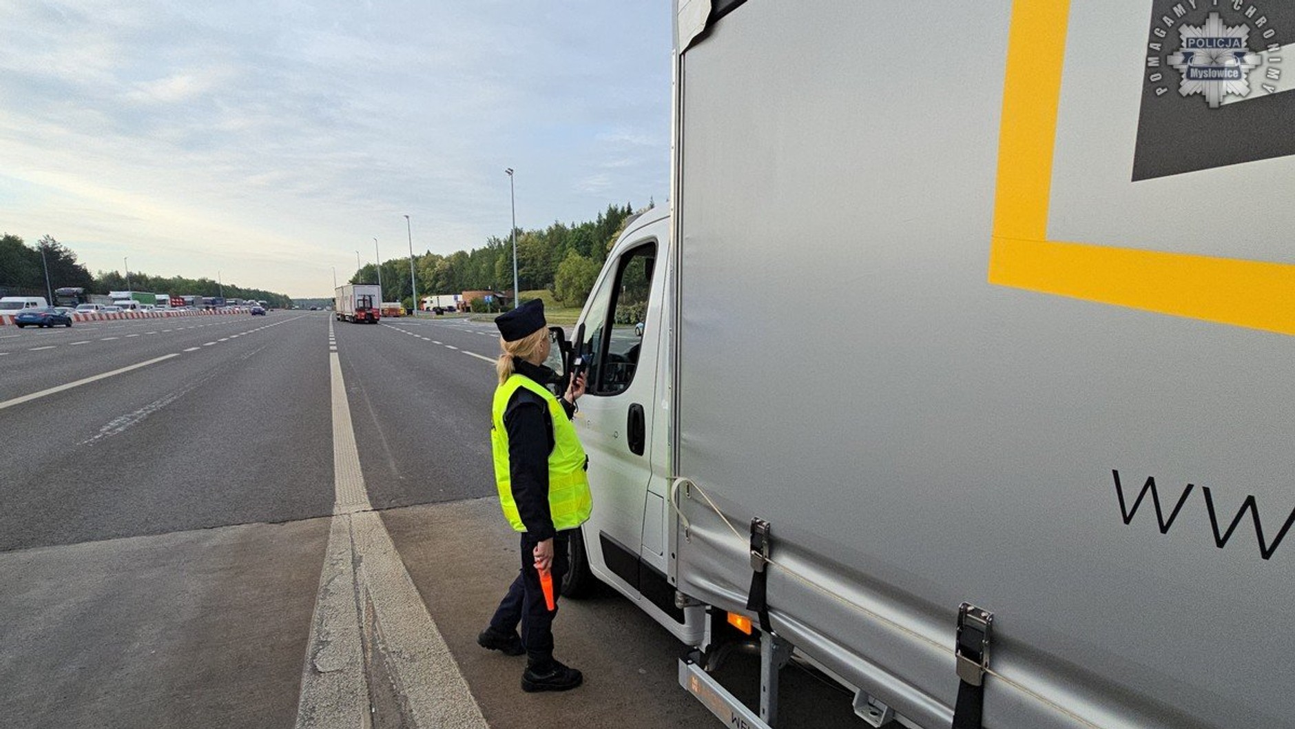 Kontrola trzeźwości na autostradzie A4