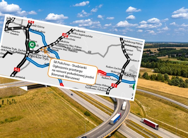 Czas na remont dziewięciu km S8. Ten odcinek był eksperymentem