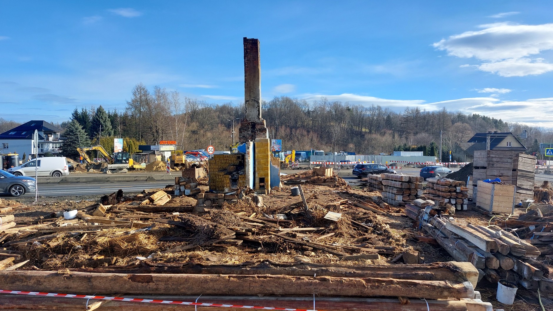 Transport chałupy z zakopianki do Nowej Huty