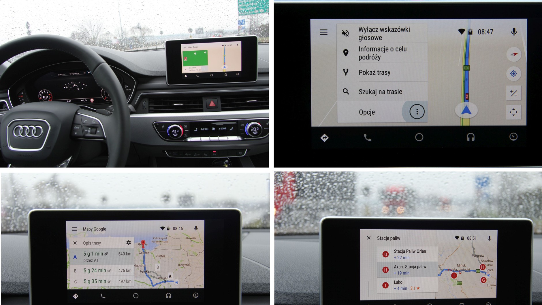 Audi A4 2016 Android Auto nawigacja