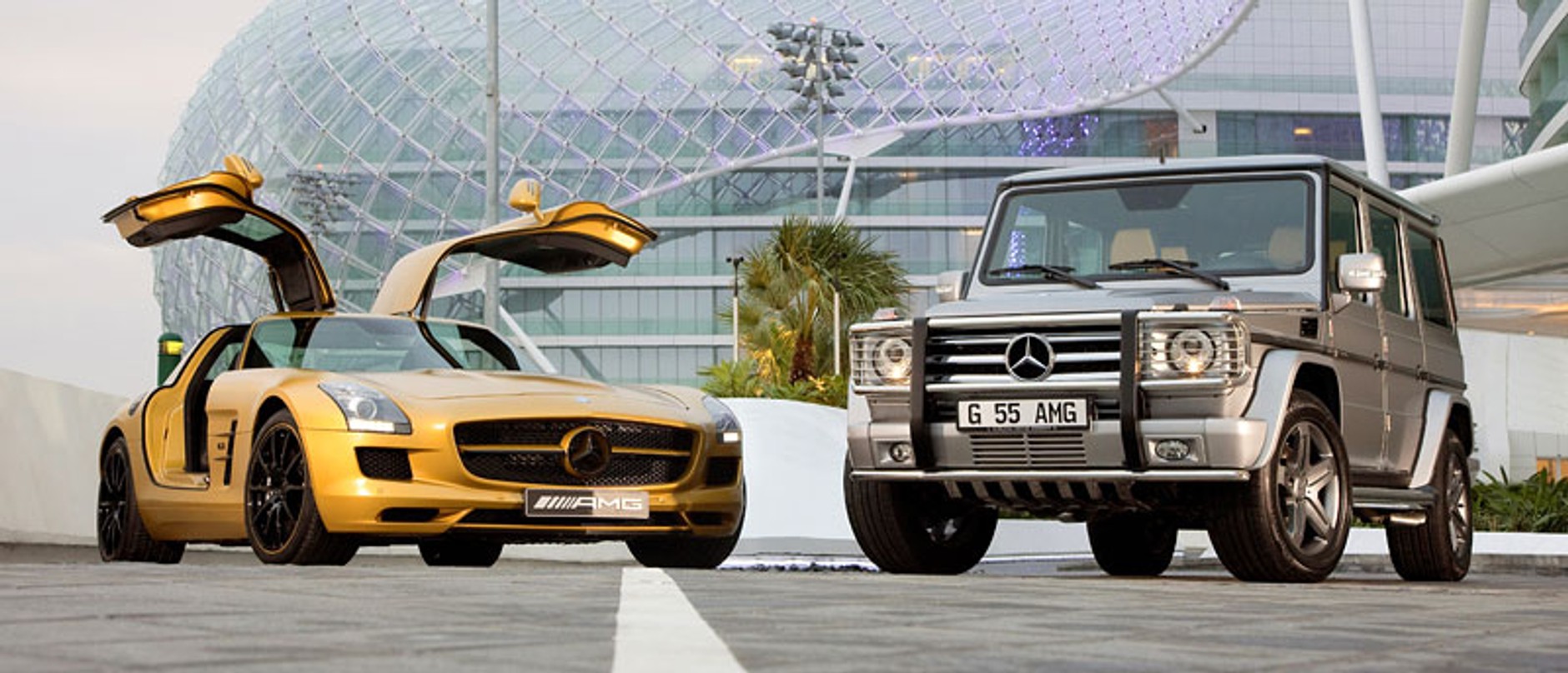 Mercedes-Benz SLS AMG i G 55 AMG Edition 79: złote i srebrne gwiazdy w Dubaju