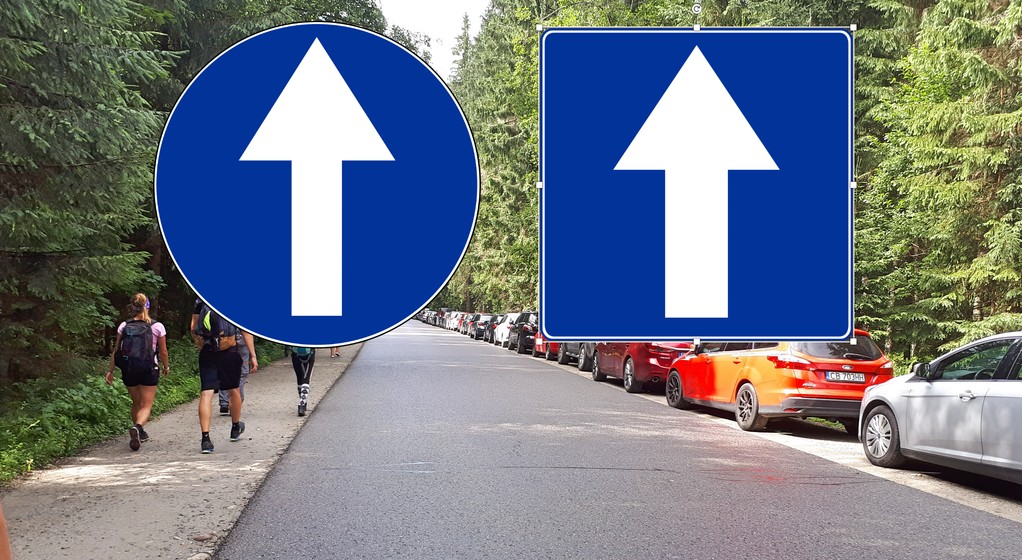 Znaki D-3 i C-5 różnią się tylko kształtem tarczy. Ich znaczenie jest całkowicie różne