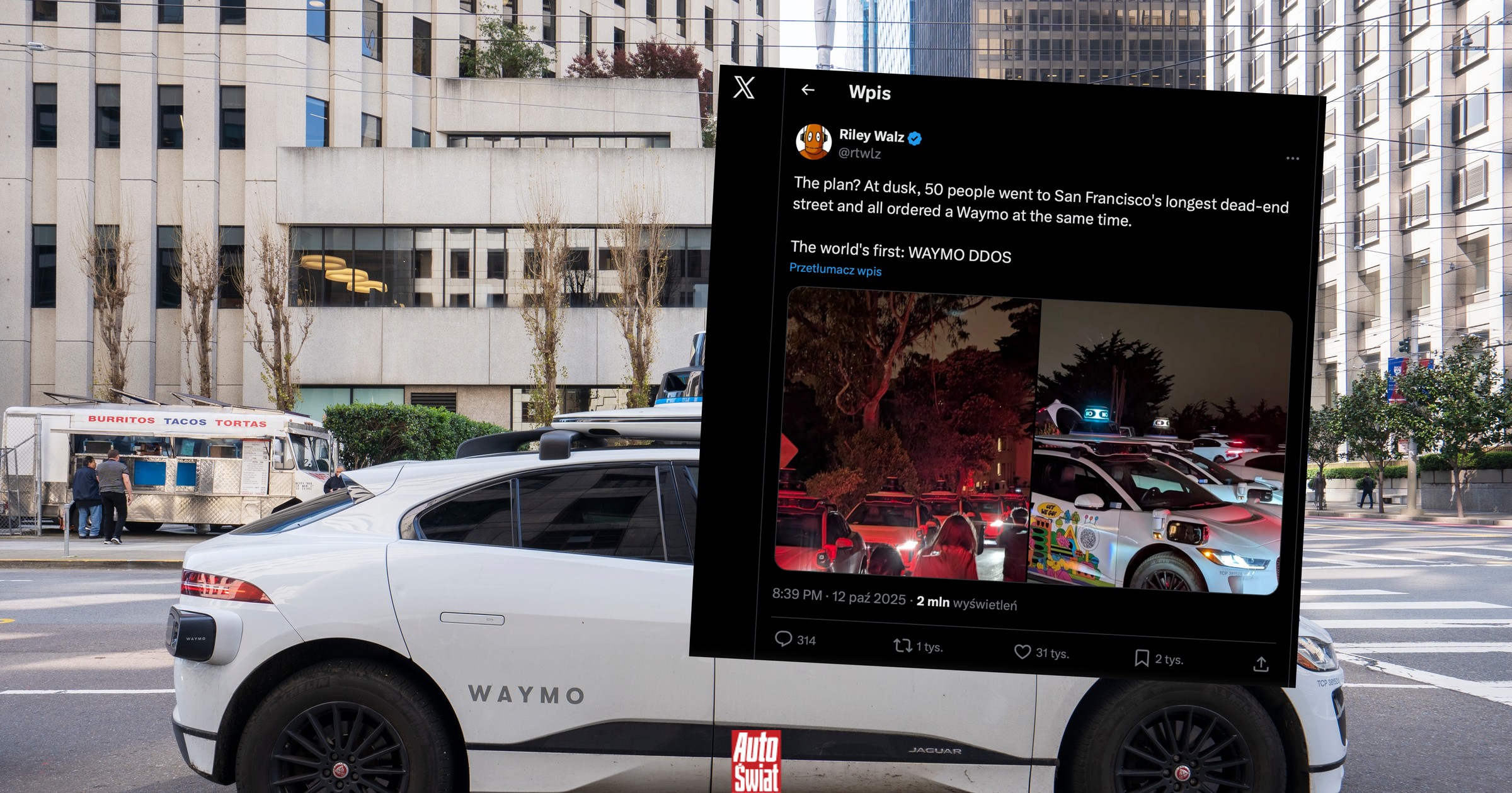 Megakorek na ślepej uliczce. 50 autonomicznych taksówek w jednym miejscu