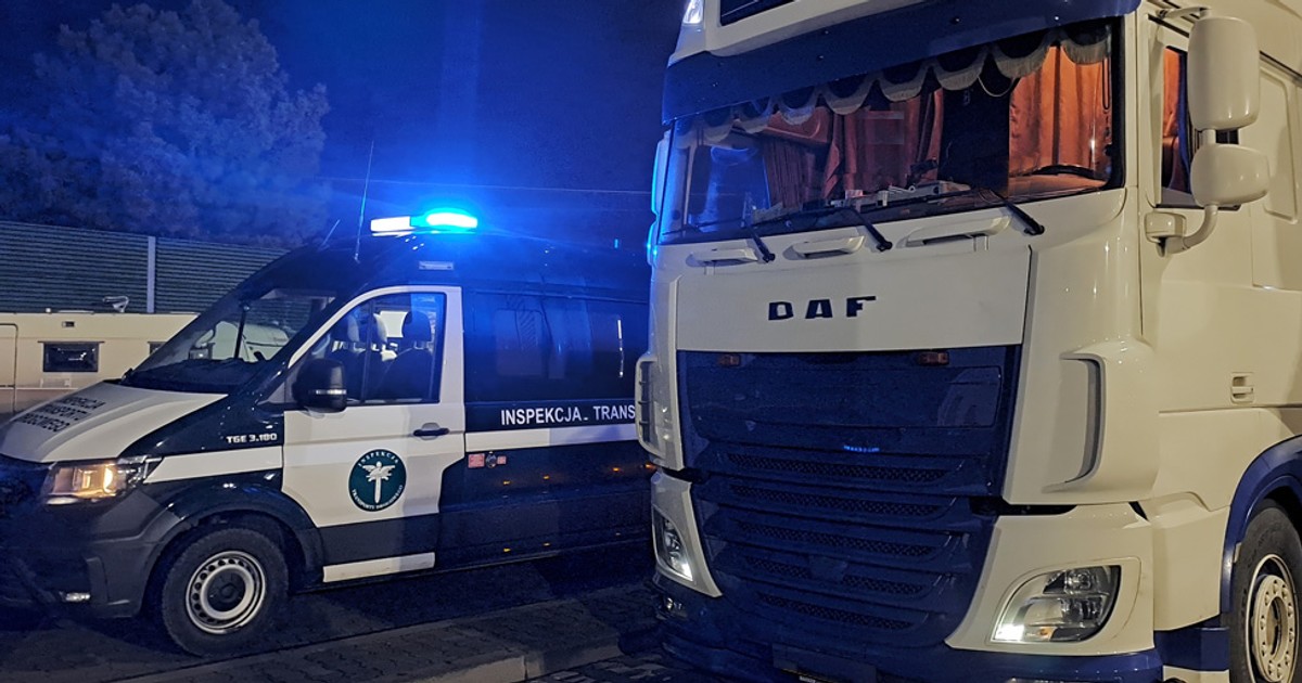 Kontrola zagranicznej ciężarówki na A4