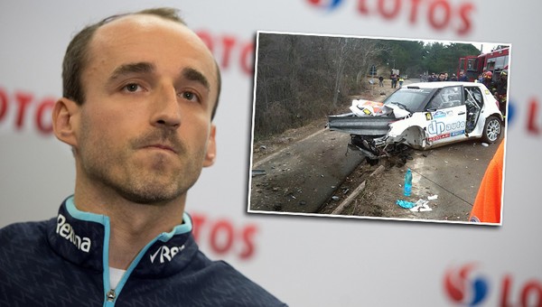 Roztrzaskany samochód Roberta Kubicy podczas rajdu Ronde di Andora w 2011 r. / AP Photo/Gianni Chiaramonti/East News