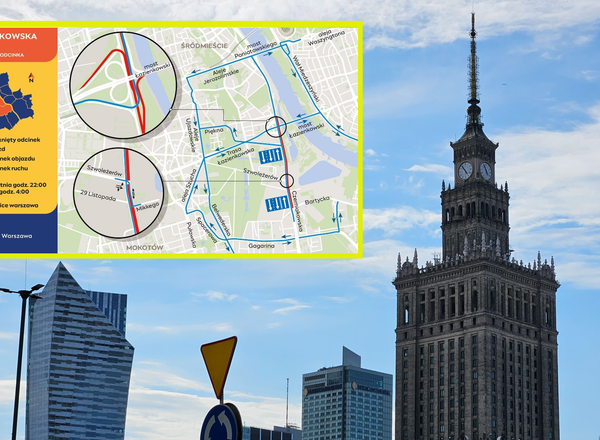 To we wtorek o 22:00. Rusza remont Wisłostrady w Warszawie. Duże utrudnienia