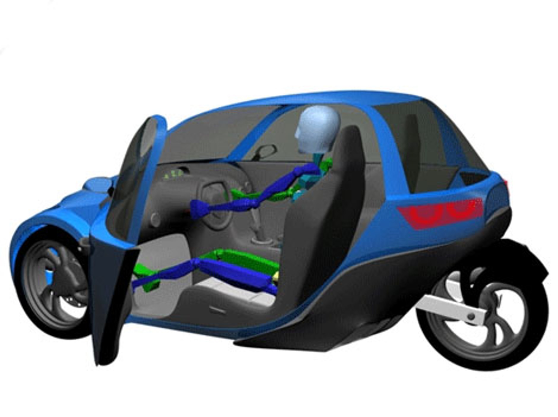 Pompéo: oszczędny miejski trójkołowiec (wideo)